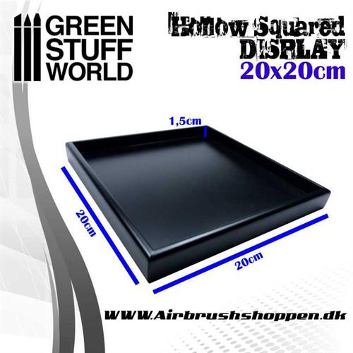 Hollow squared display  -  20x20 cm  -  Black - Diorama bakke